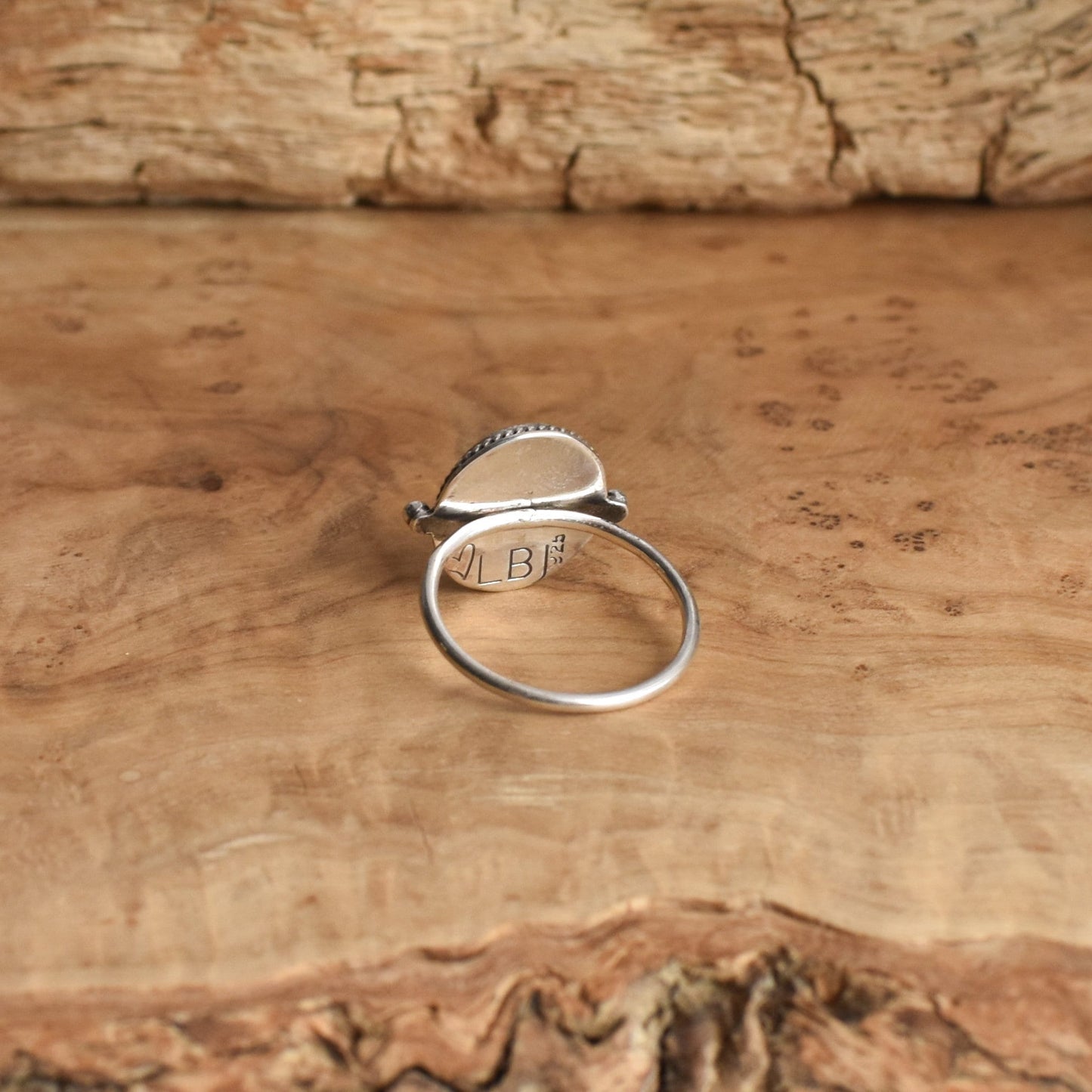 Blue Kyanite Delica Ring - Sterling Silver Ring - Size 5
