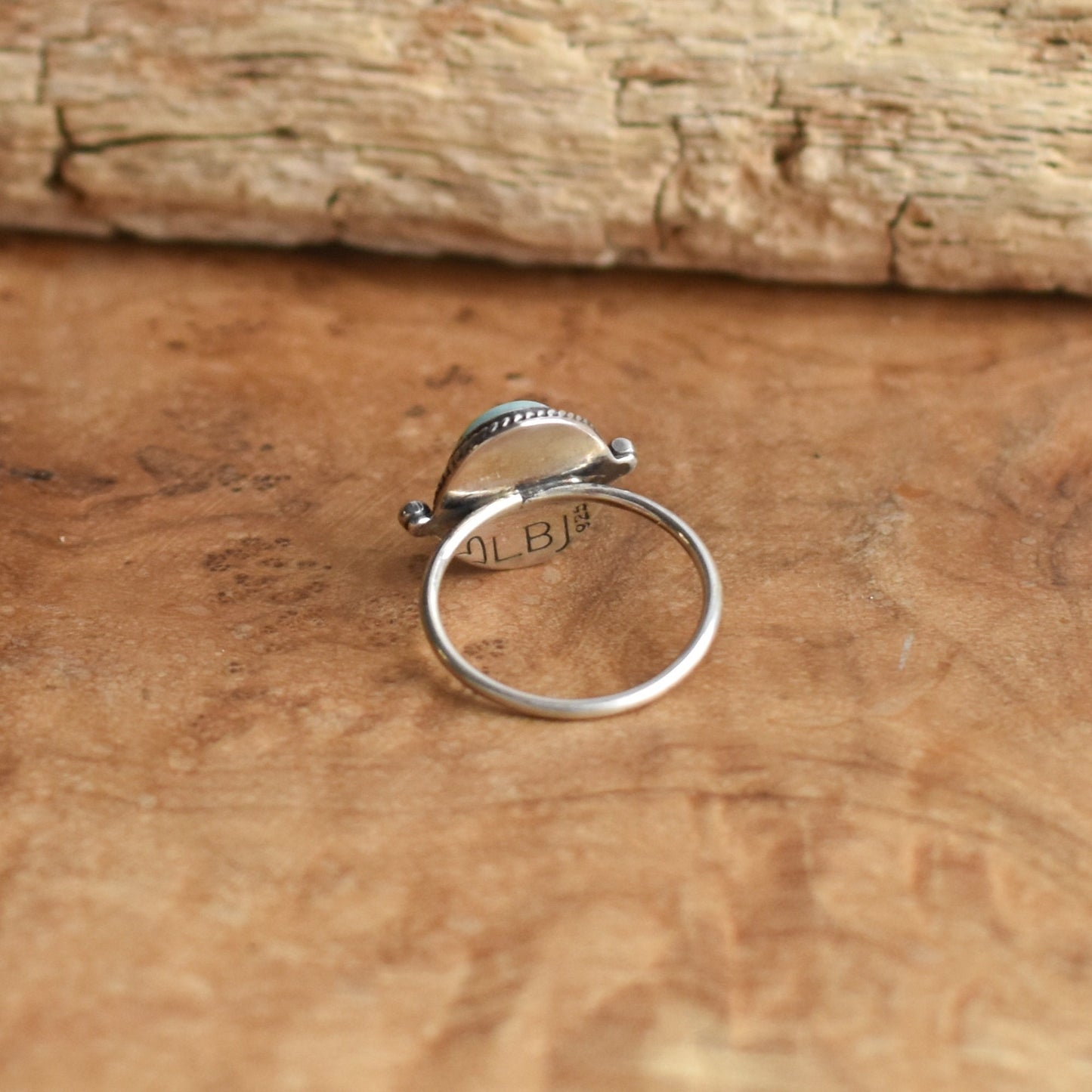 Dainty Amazonite Ring - Sterling Silver, Mint Turquoise Jewelry