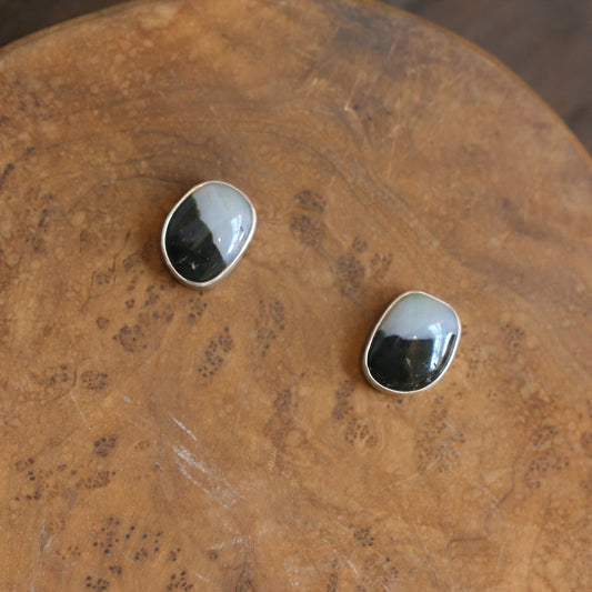 Ocean Jasper Posts - Sterling Silver - Jasper Stud Earrings