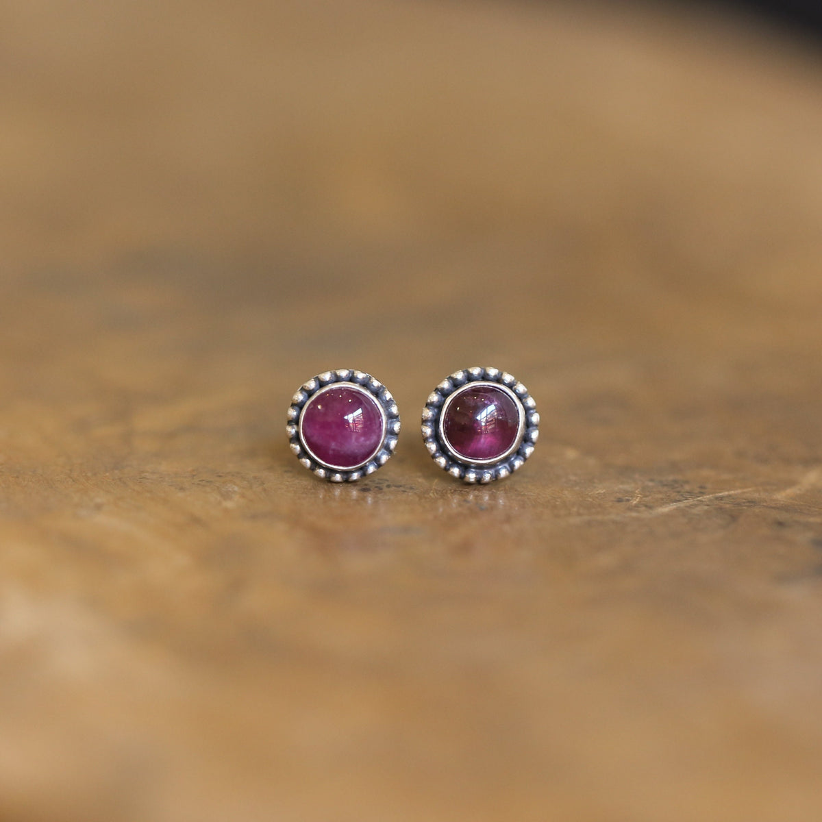 Tourmaline Stud Earrings | Sterling Silver