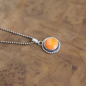 Sun Drop Pendant - Spiny Oyster Pendant - Spiny Oyster Necklace - Chili Red Pendant