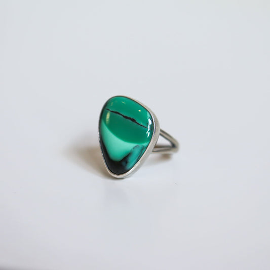 Green Variscite Ring - Emerald Rose Variscite Ring - Ready to Ship - OOAK