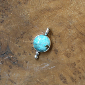 Ready to Ship - Turquoise Pendant - Turquoise Sweetheart Necklace - .925 Sterling Silver