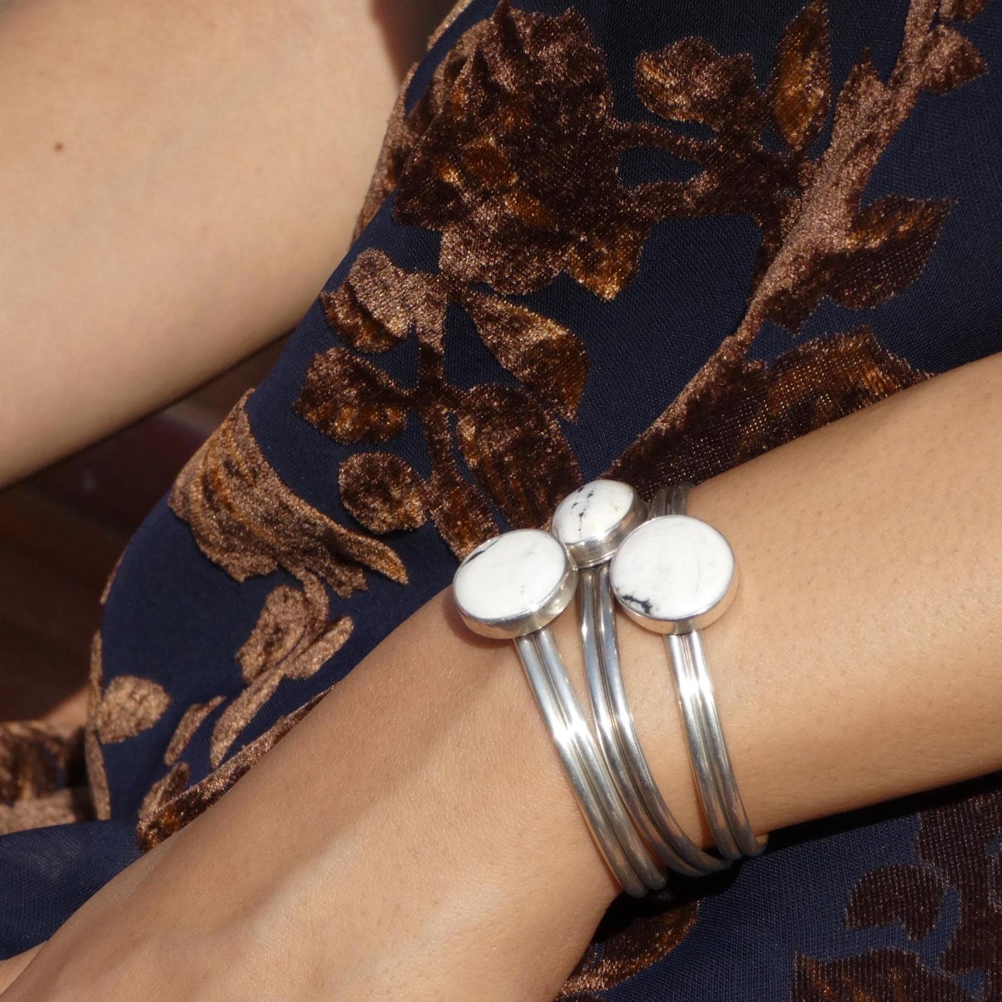 White Buffalo SS Bracelet - Choose from 3 OOAK White Buffalo Cuff - Chunky Sterling Silver Cuff