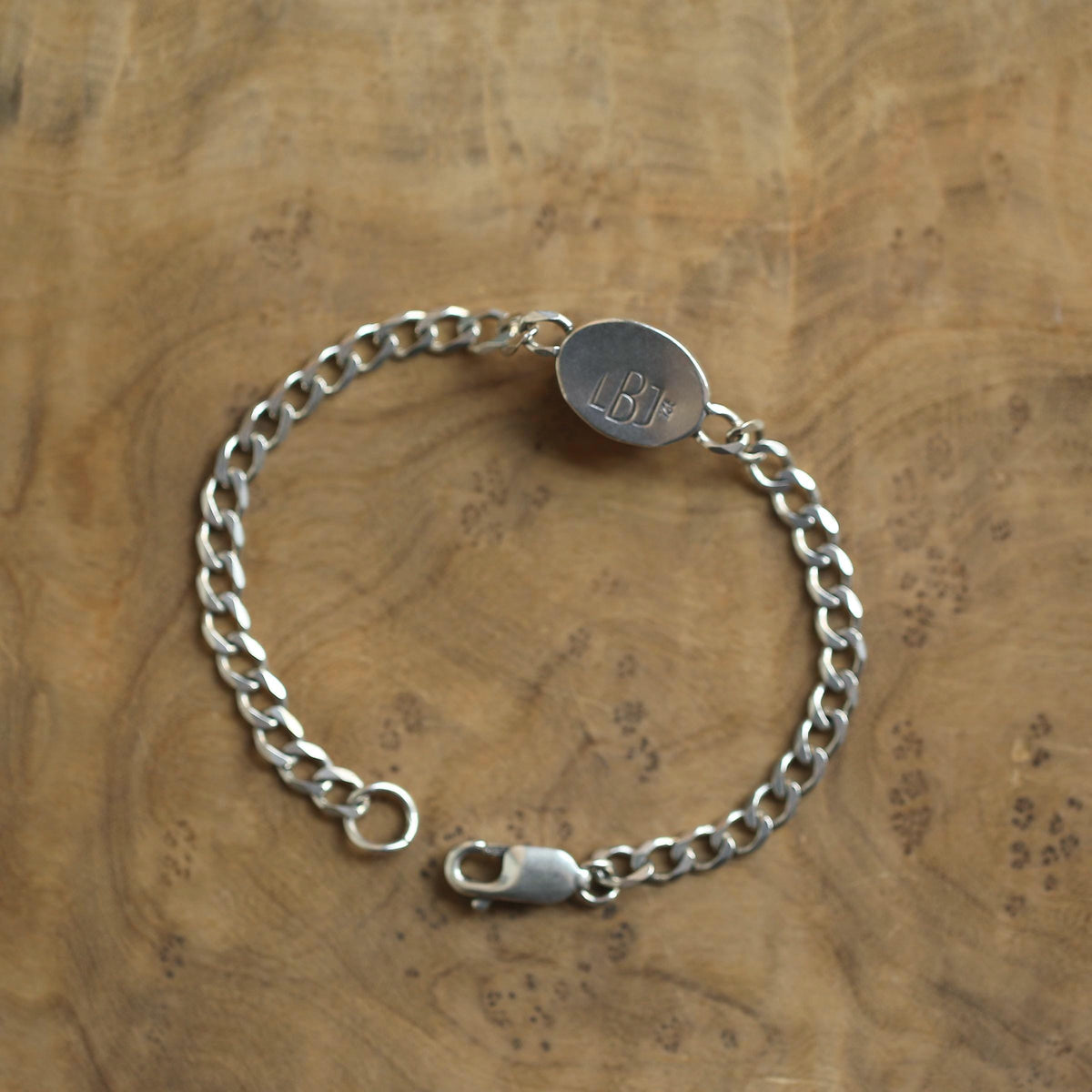 Black Agate Link Bracelet | Sterling Silver