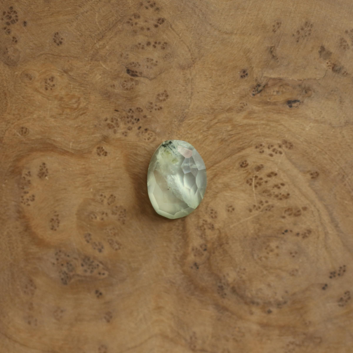 Green Prehnite Chunky Boho Ring | Sterling Silver
