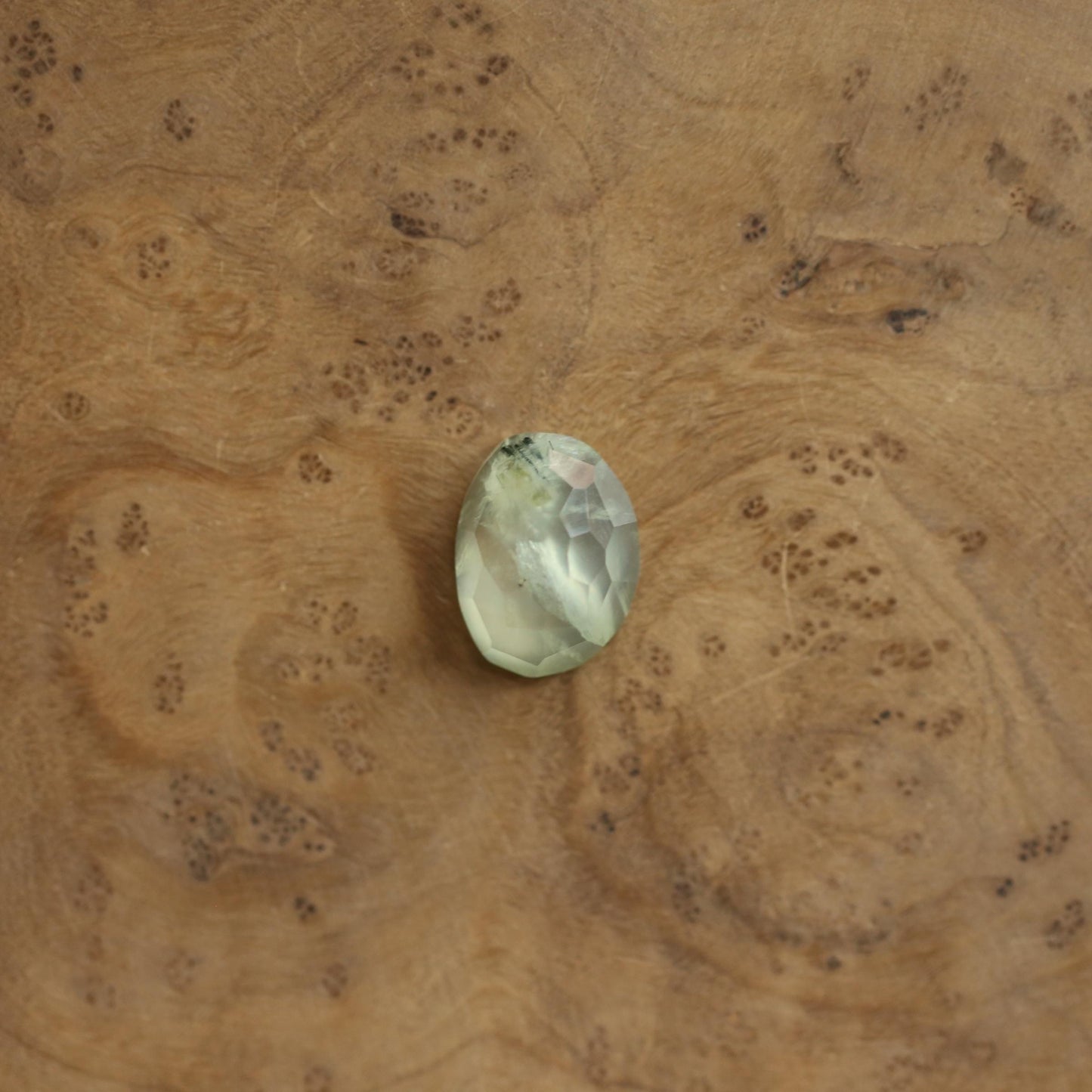 Handmade Sterling Silver Green Prehnite Ring – Chunky Boho Design