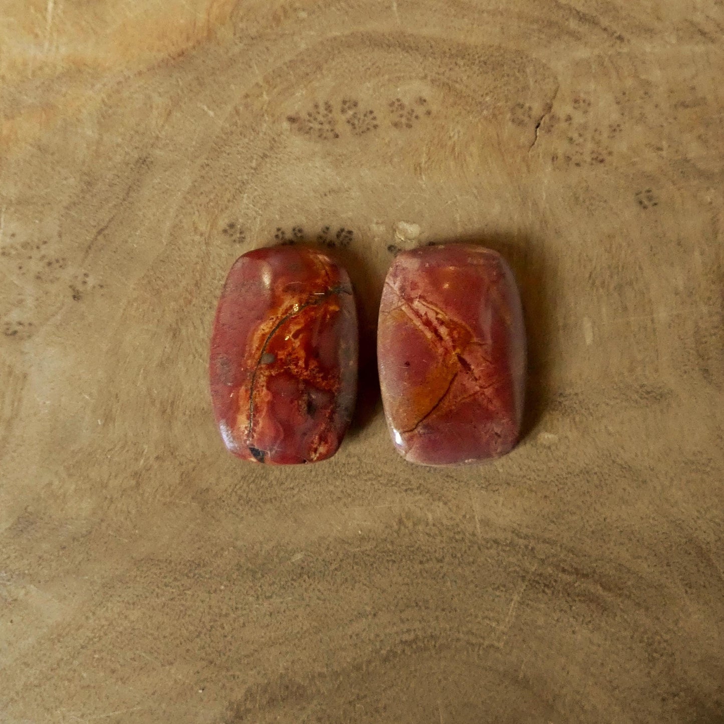 Red Creek Jasper Earrings - .925 Sterling Silver Ring - Choose Your Stone