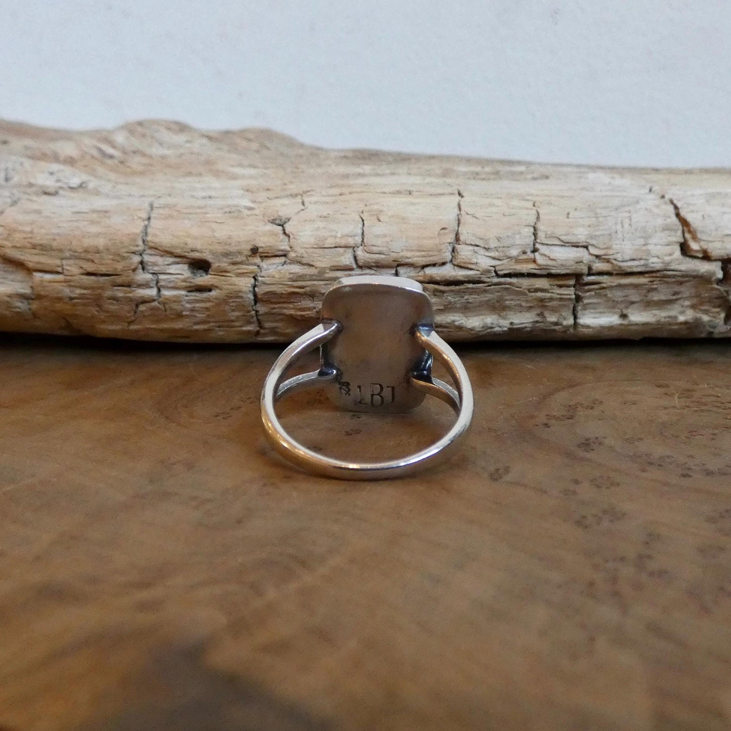 Laguna Lace Agate Ring - .925 Sterling Silver - Size 7.5