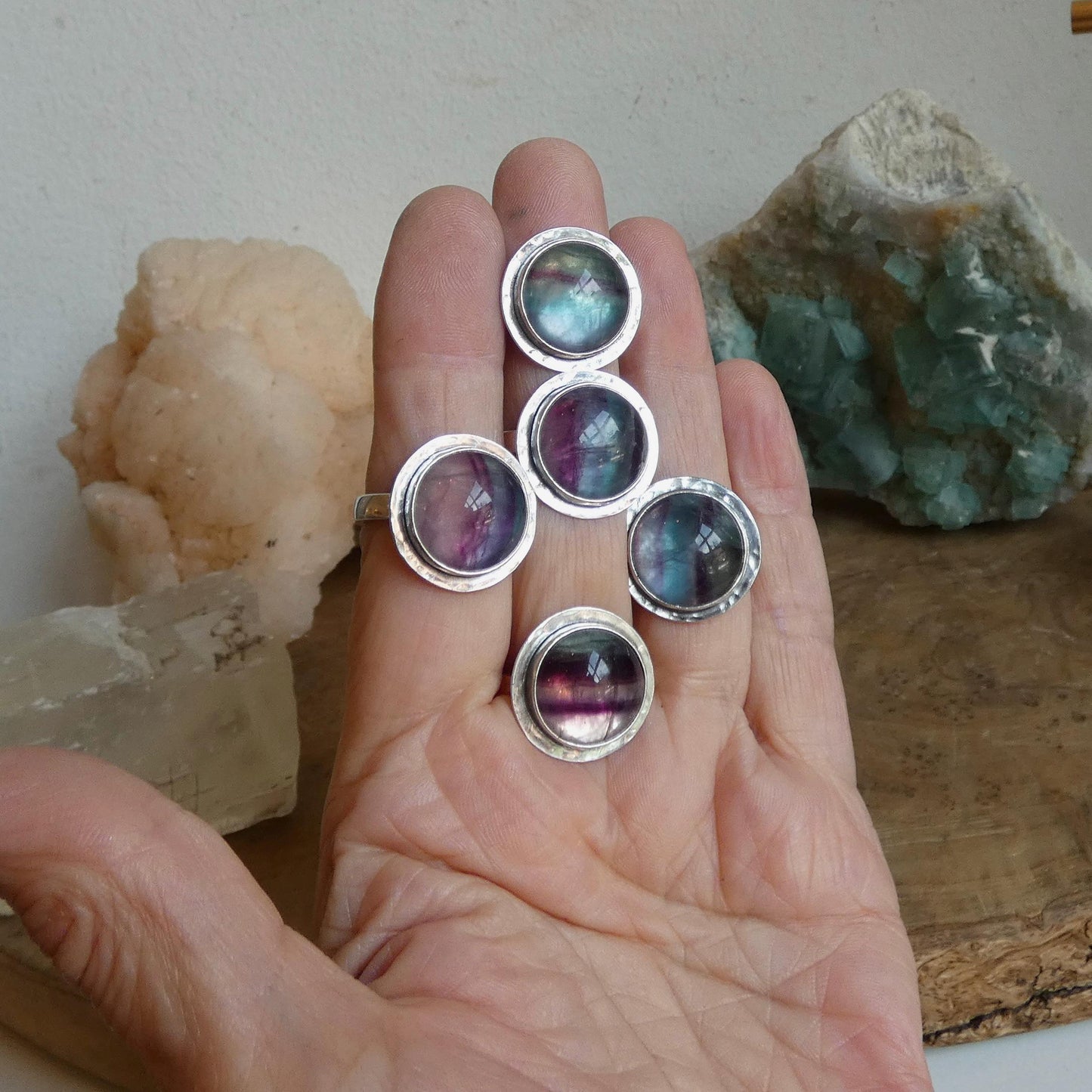 Rainbow Fluorite Ring – Choose Your Ring