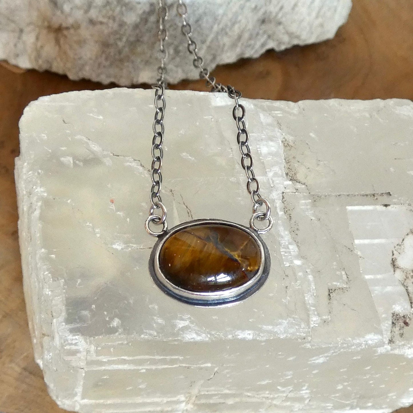 Pietersite Necklace - .925 Sterling Silver