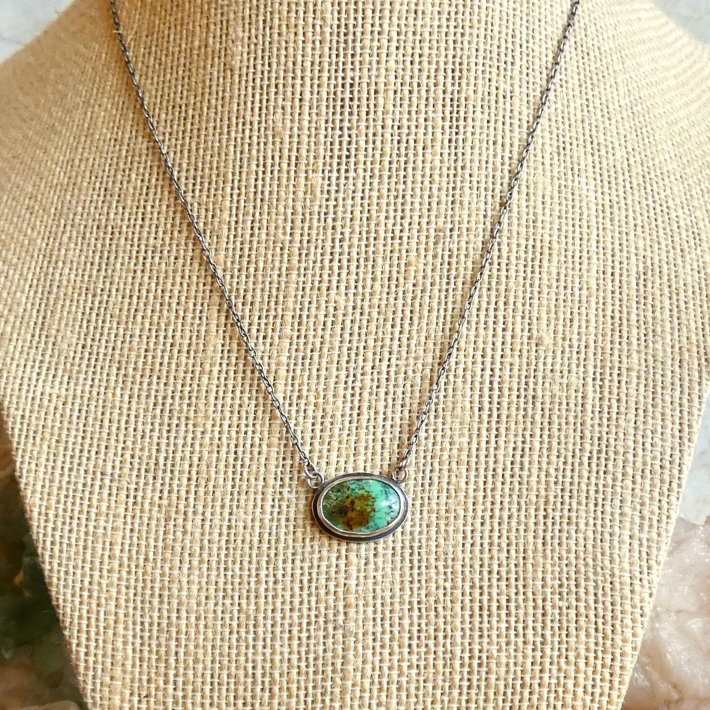 Choose Your Small Turquoise Pendant with Chain - Sterling Silver