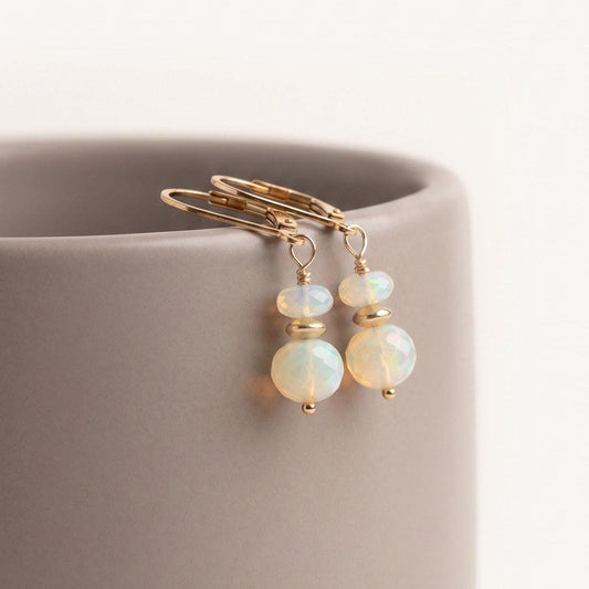 Ethiopian Opal Earrings | 14 KT Gold Filled