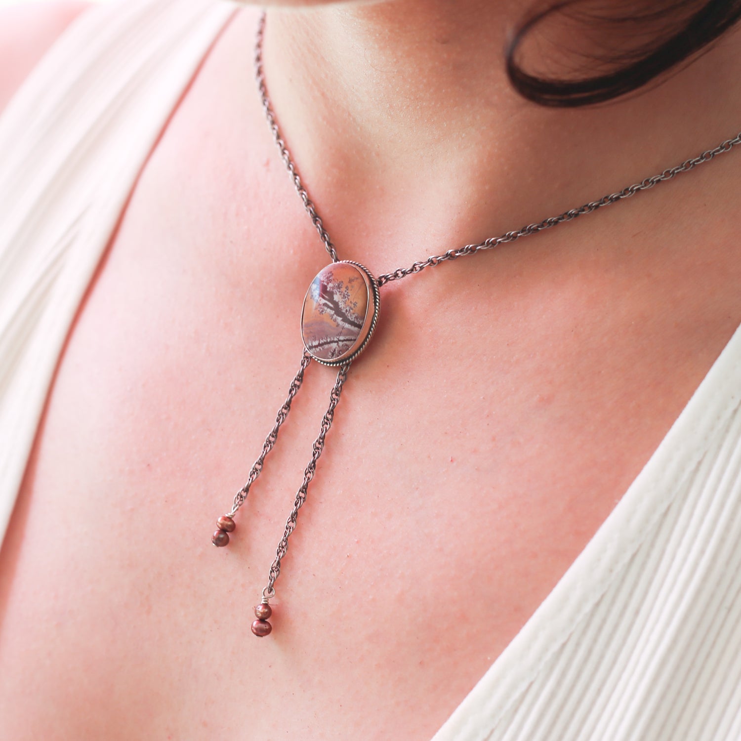 sonora jasper mock bolo necklace