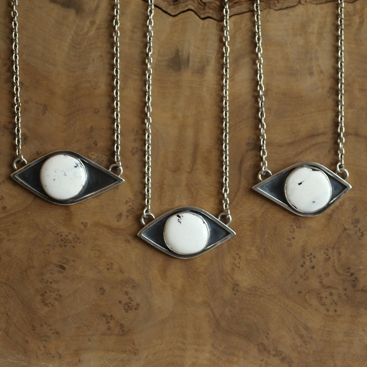 White Buffalo Necklace - Sterling Silver