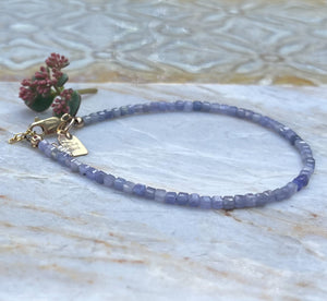 Pastel Pearl Choker - Gemstone Choker in Apatite, Kunzite or Tanzanite - 14KT Gold Filled