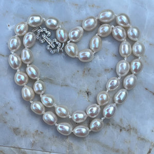 Knotted Pearl Necklace