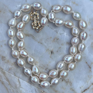 Knotted Pearl Necklace