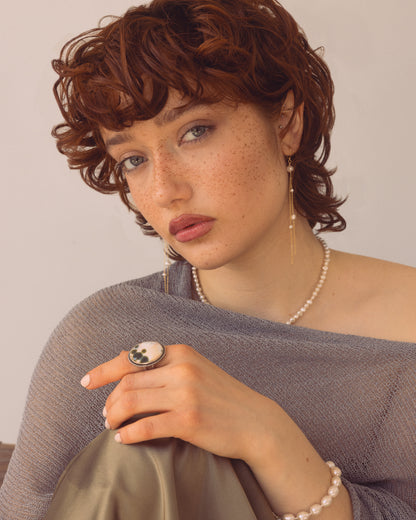 Freshwater Nugget Pearl Choker - Adjustable Size - Choose Your Length and Metal - Handcrafted Sterling Silver Jewelry by Linda Blackbourn