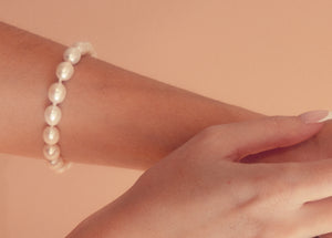 Freshwater Rice Pearl Knotted Bracelet - Your Choice of Clasp