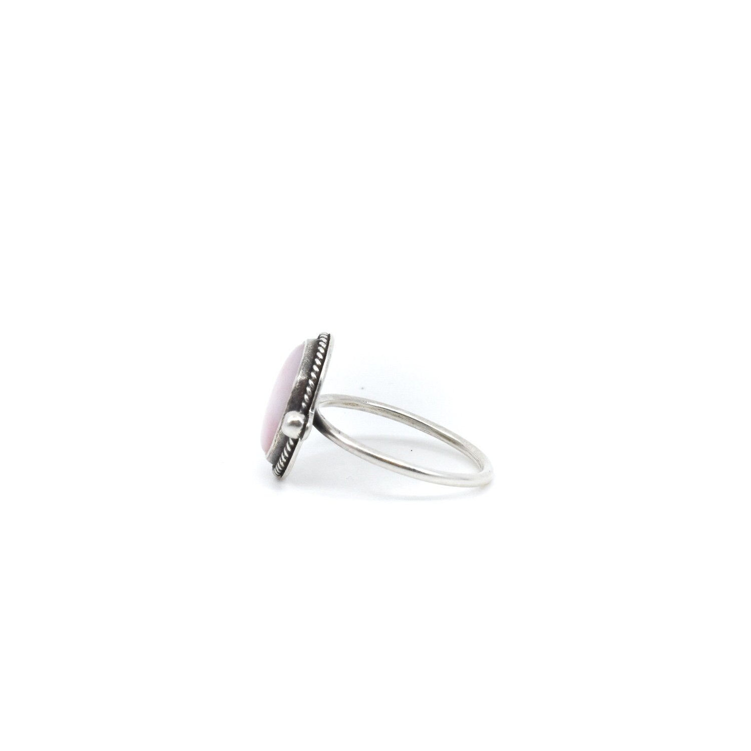 Pink Opal Delica Ring - Silversmith Ring - Feminine Jewelry