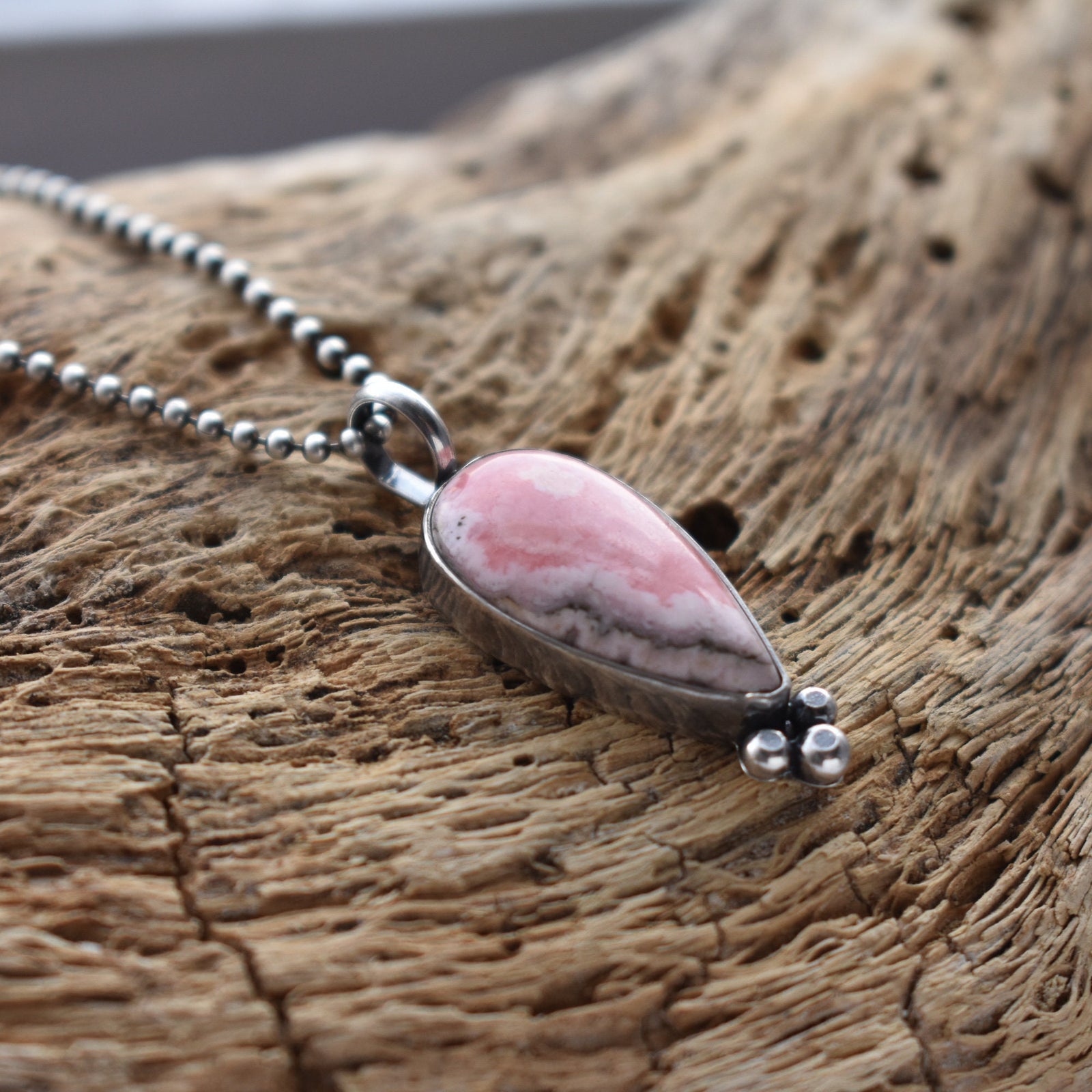 Rhodochrosite Pendant - Sweetheart Pendant - Choose Your Stone - Sterling Silver