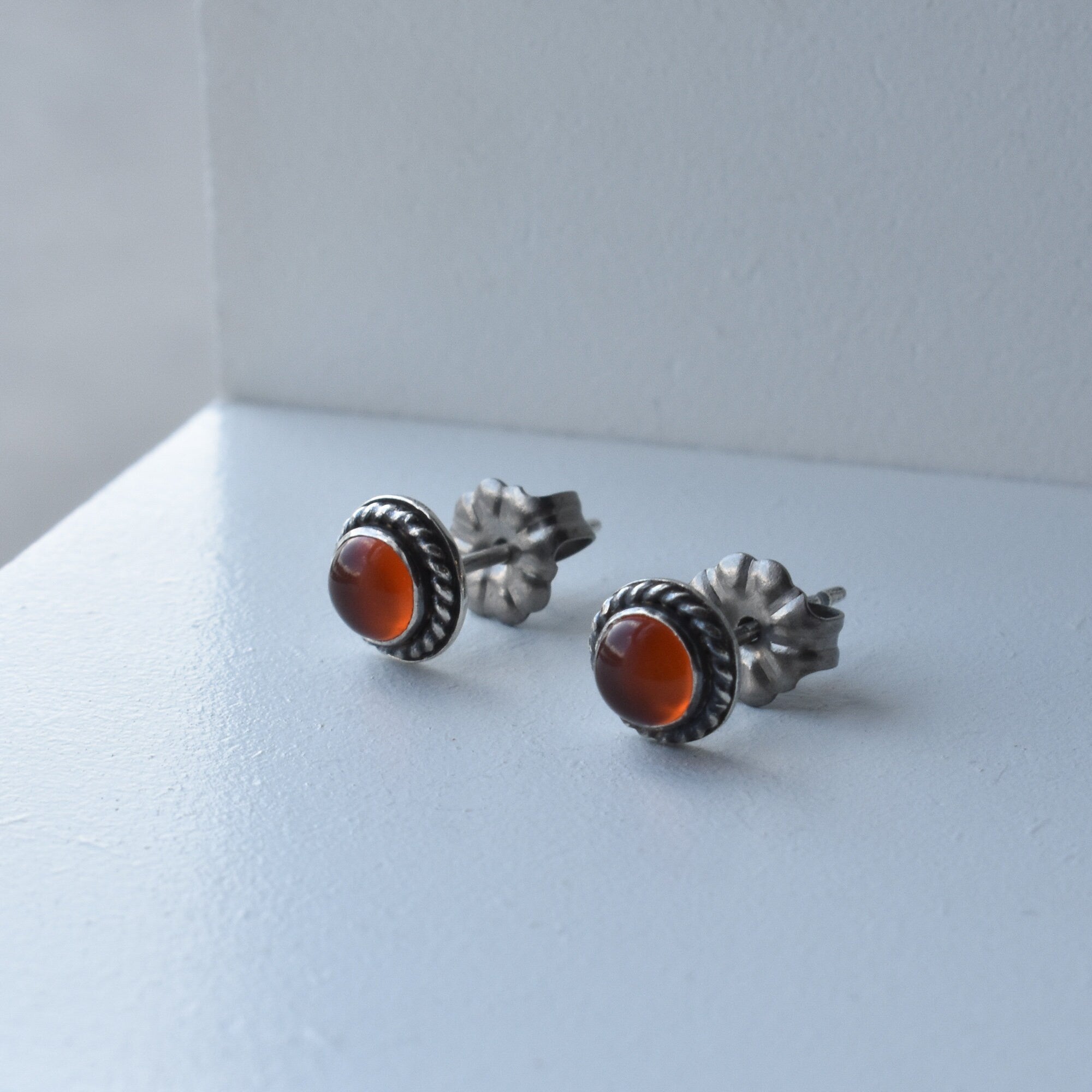 Itty Bitty Posts - Turquoise Earrings - Carnelian Studs - Lapis Lazuli Posts - Silversmith
