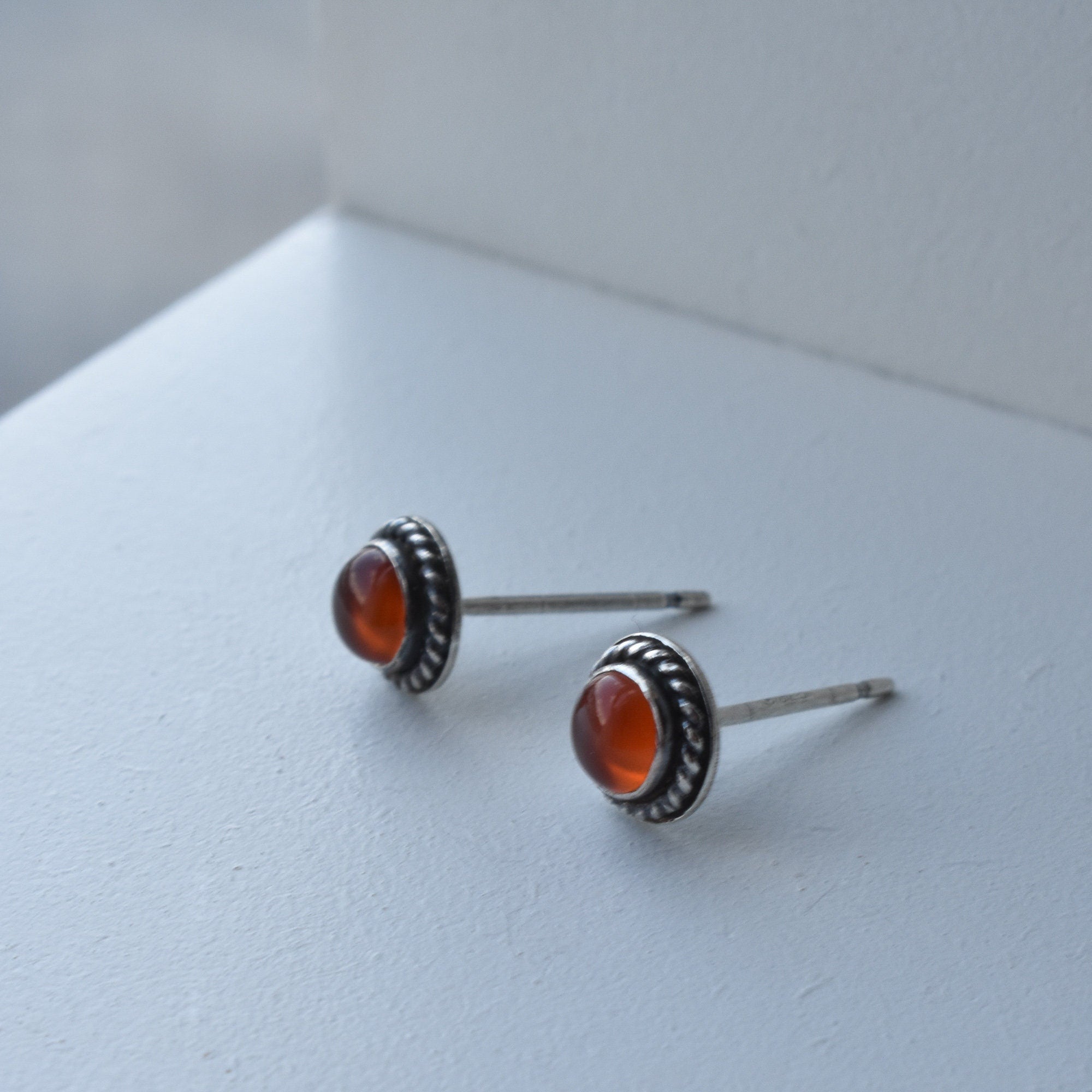 Itty Bitty Posts - Turquoise Earrings - Carnelian Studs - Lapis Lazuli Posts - Silversmith
