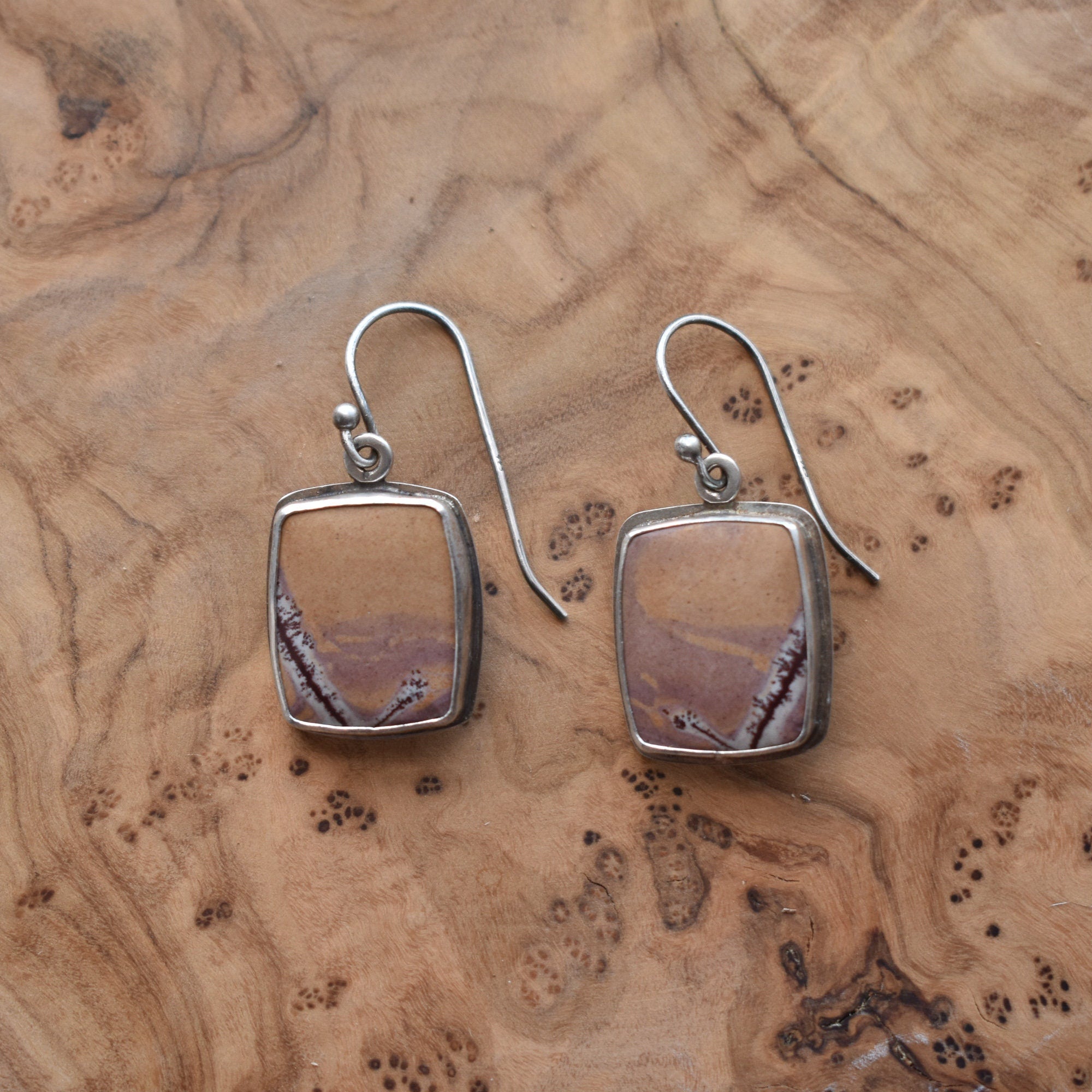 Custom Sonora Jasper Earrings - Choose Your Stones - Silversmth Earrings