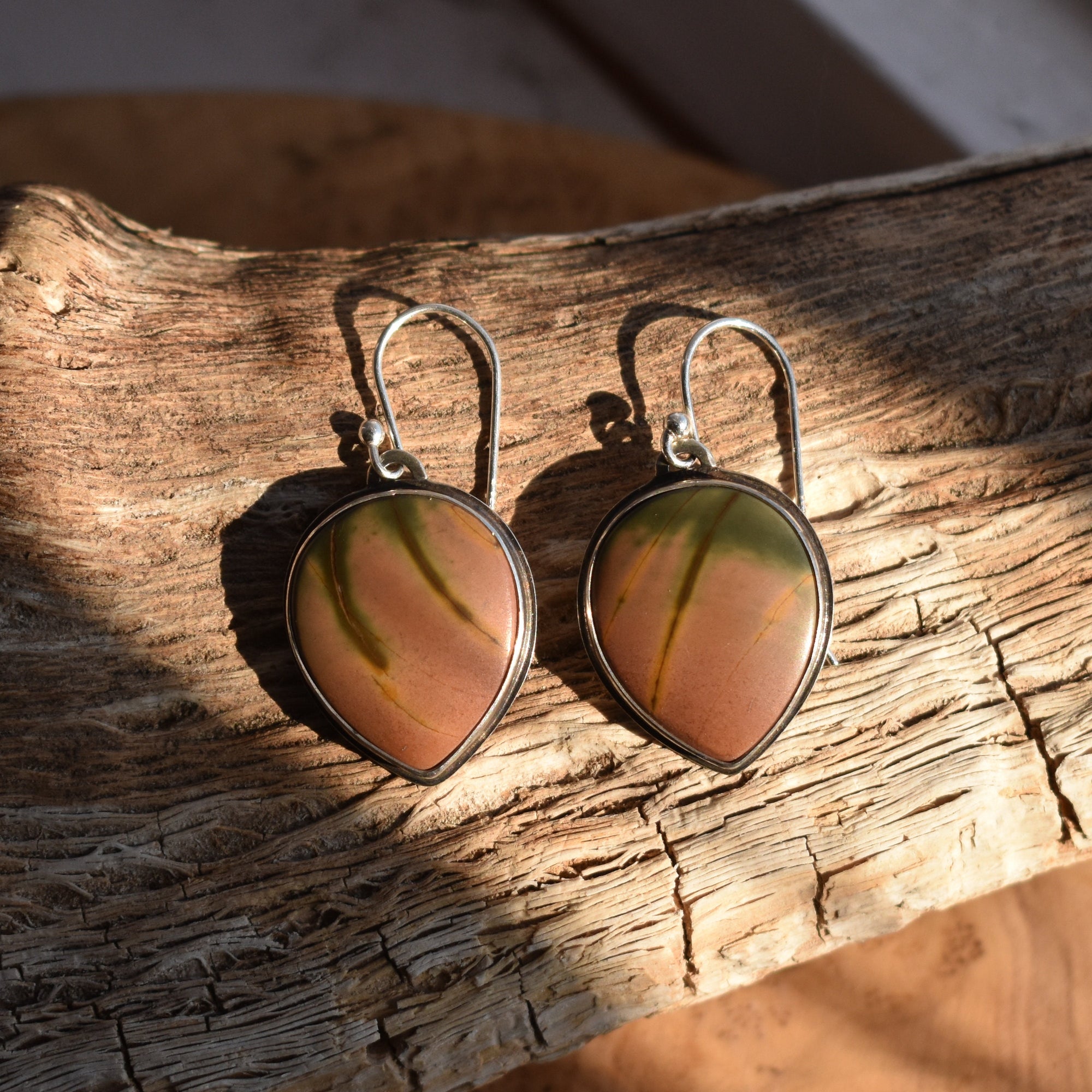 CUSTOM Red Creek Jasper Earrings - Sterling Silver - Cherry Creek Jasper