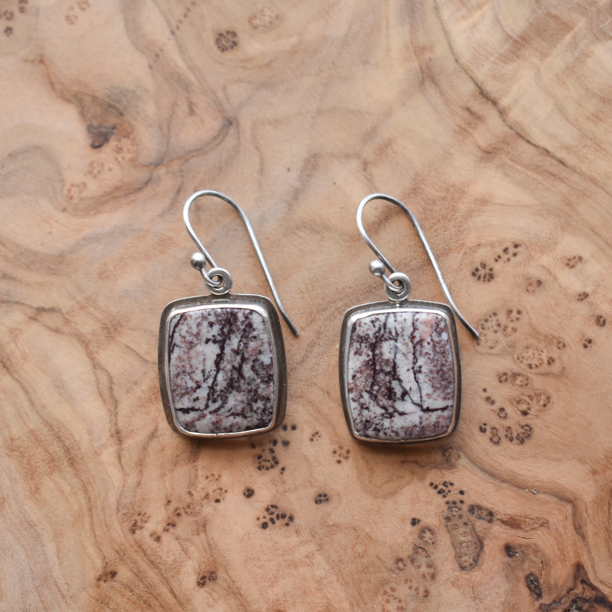 Custom Sonora Jasper Earrings - Choose Your Stones - Silversmth Earrings