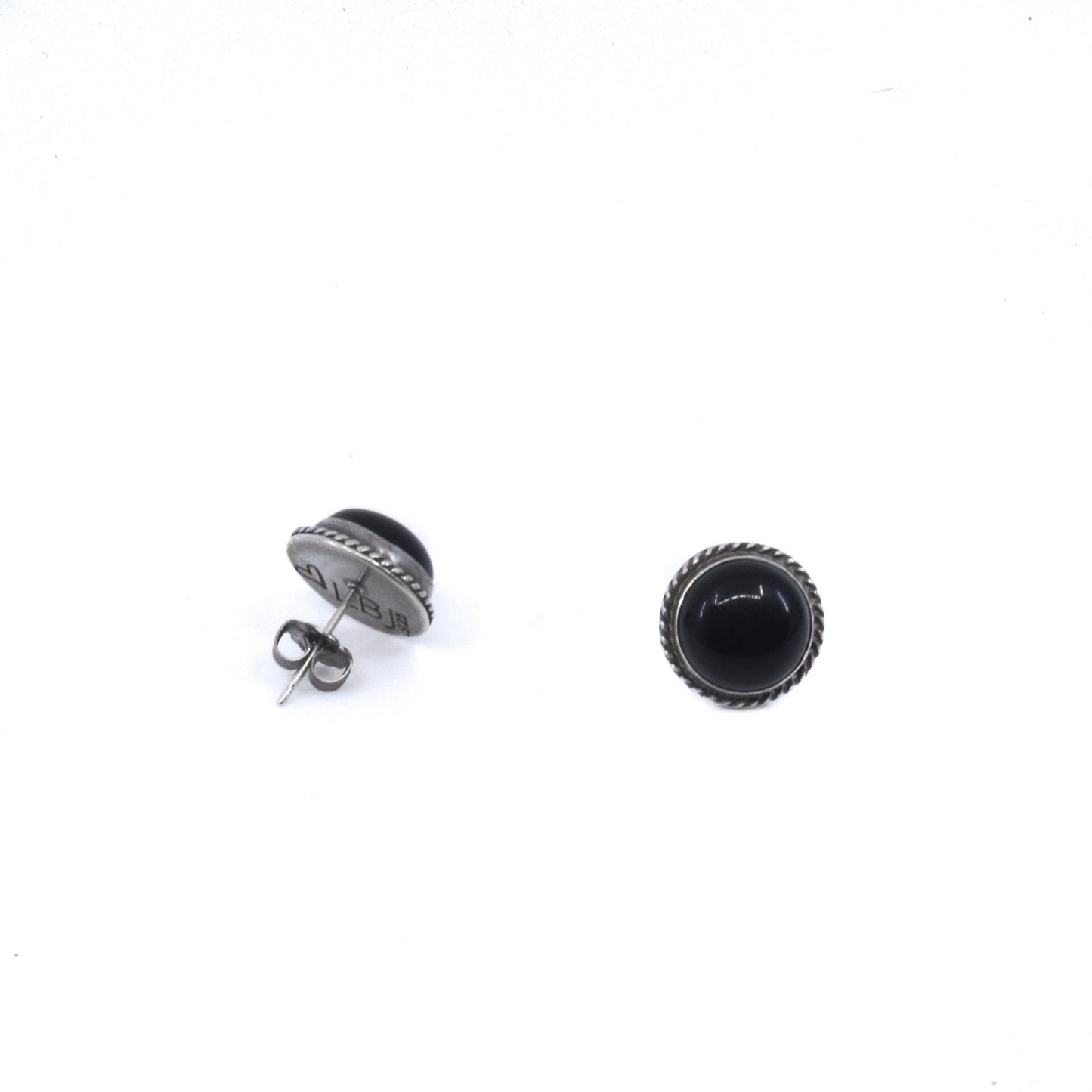 Black Onyx Sterling Silver Stud Earrings – Silversmith Crafted Posts