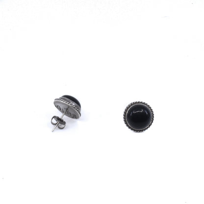 Black Onyx Sterling Silver Stud Earrings – Silversmith Crafted Posts