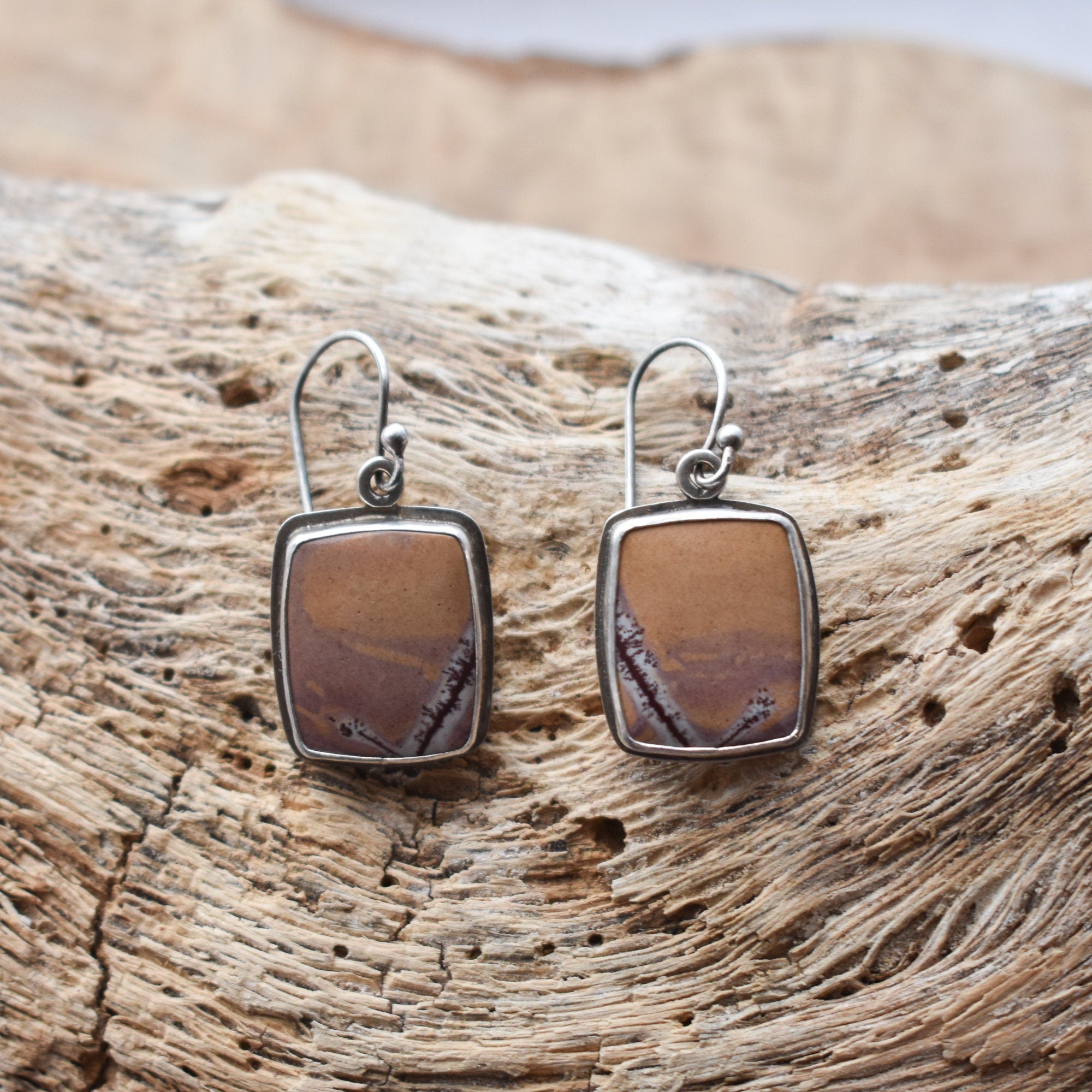 Custom Sonora Jasper Earrings - Choose Your Stones - Silversmth Earrings