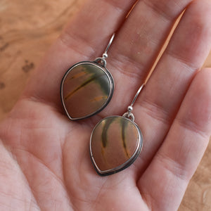 CUSTOM Red Creek Jasper Earrings - Sterling Silver - Cherry Creek Jasper