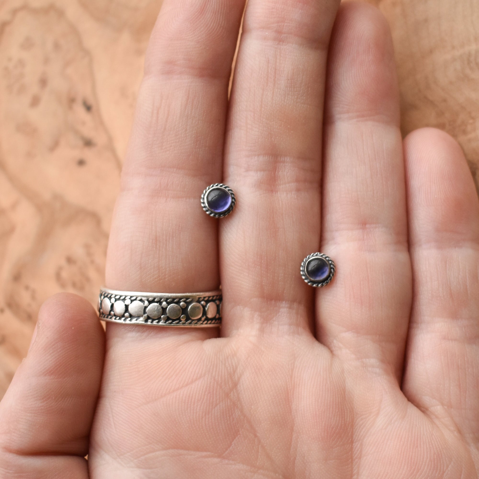 Itty Bitty Posts - Turquoise Earrings - Carnelian Studs - Lapis Lazuli Posts - Silversmith