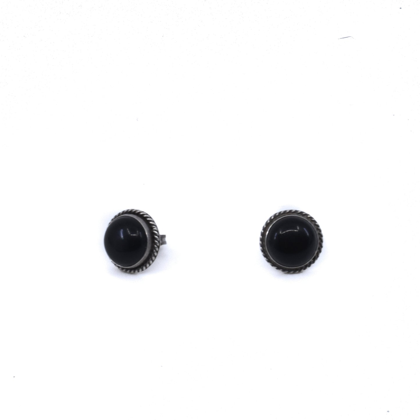 Black Onyx Sterling Silver Stud Earrings – Silversmith Crafted Posts