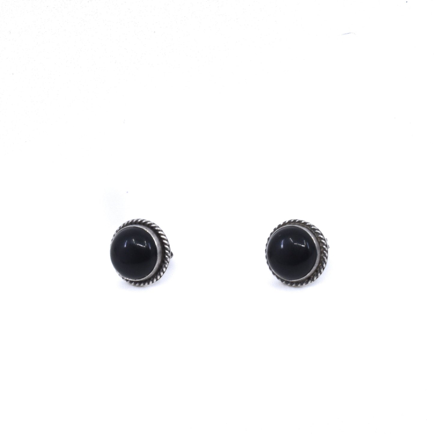 Black Onyx Sterling Silver Stud Earrings – Silversmith Crafted Posts