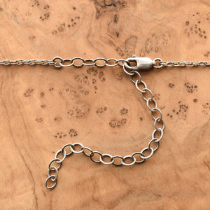 Black Fossil Bolo Necklace - Choose Your Stone - Sterling Silver