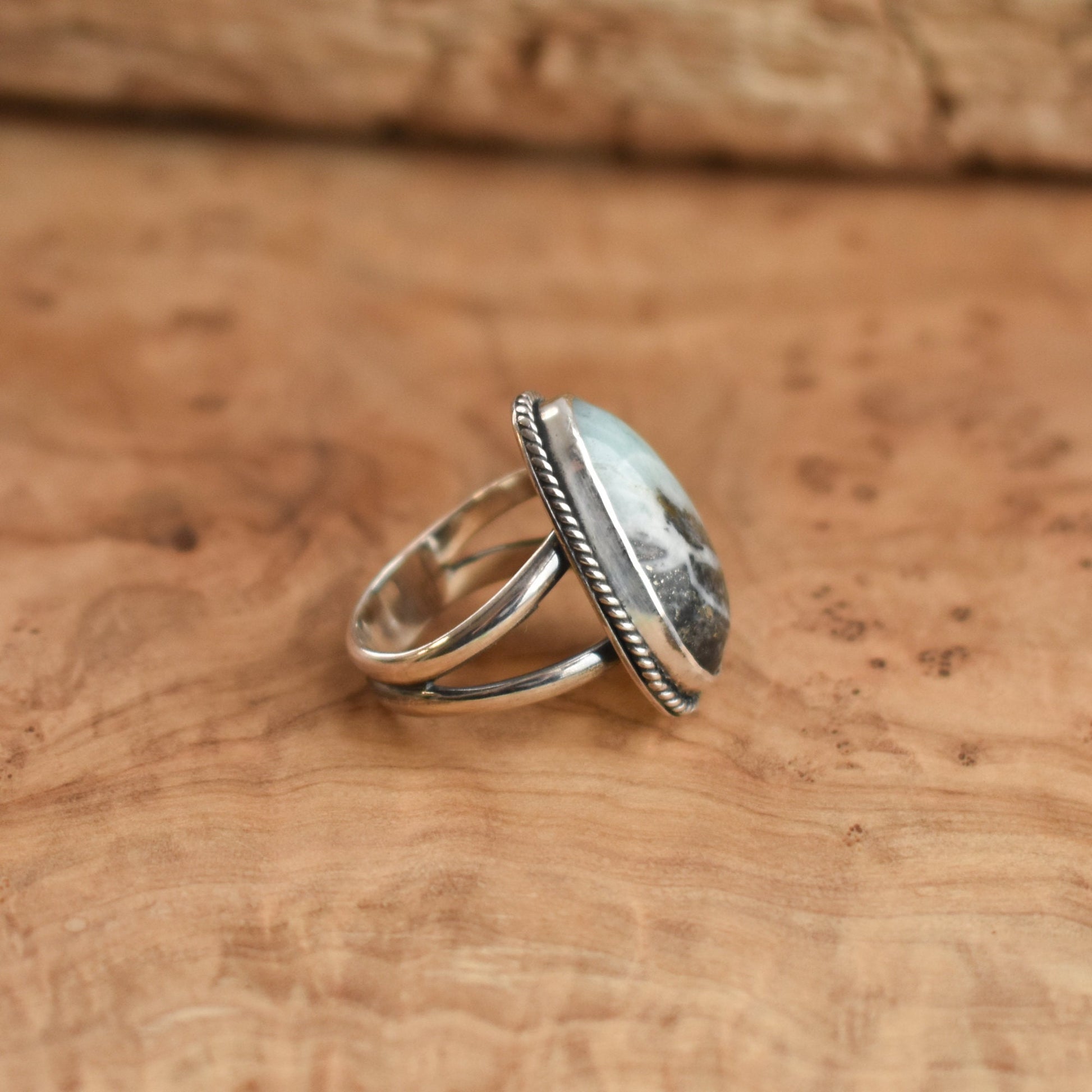 Amazonite Boho Ring | Sterling Silver