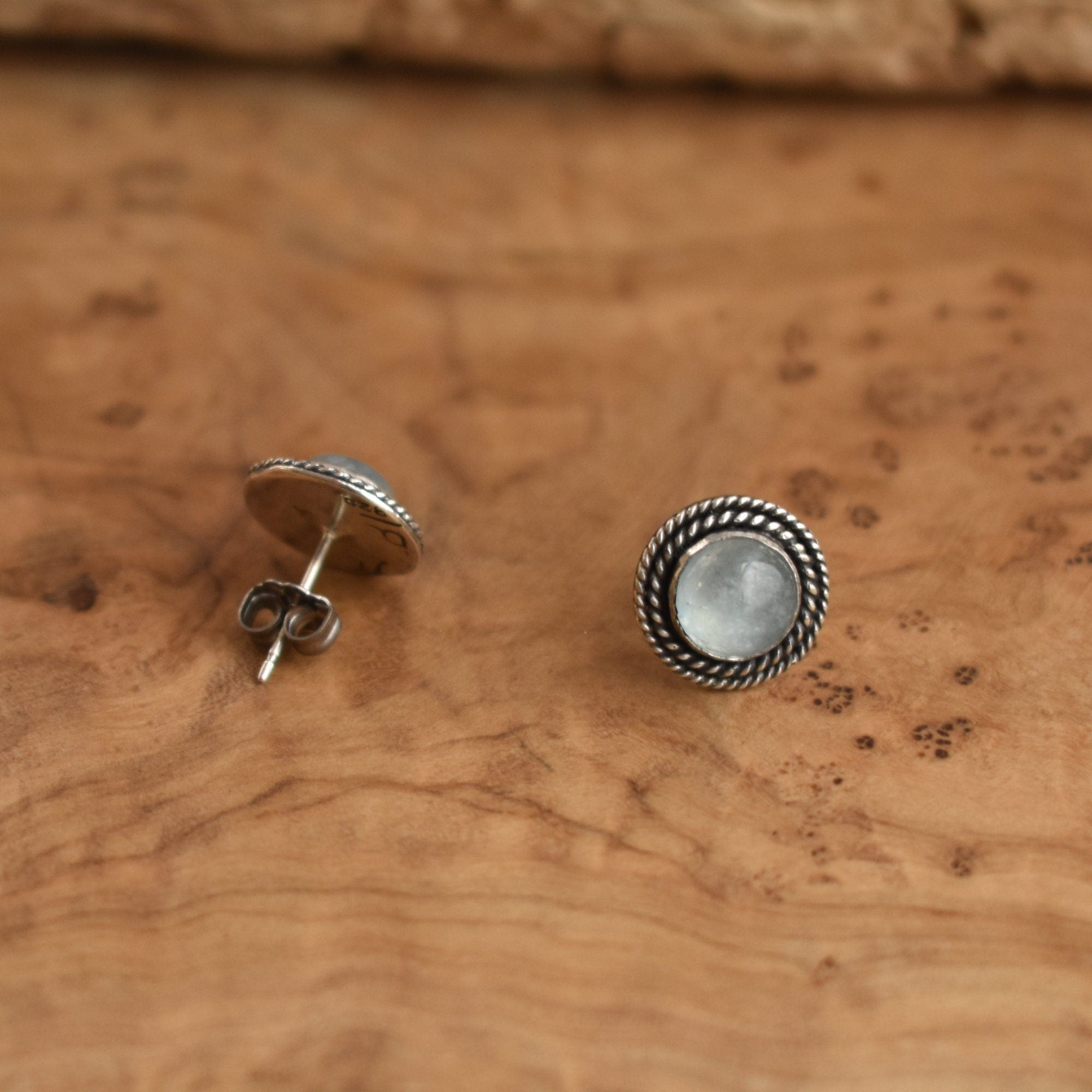 Aquamarine Posts - Aquamarine Earrings - Aquamarine Studs - March Birthstone