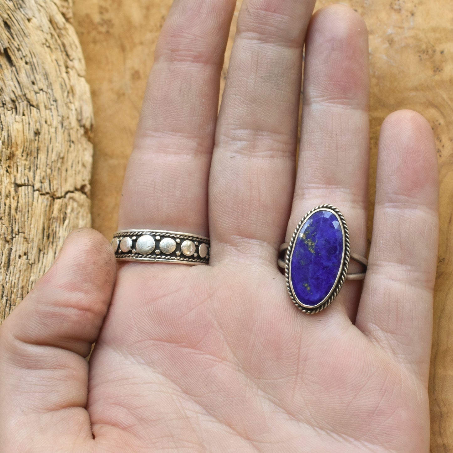 Lapis Lazuli Boho Ring - Blue Lapis Ring - Lapis Lazuli Ring - Silversmith