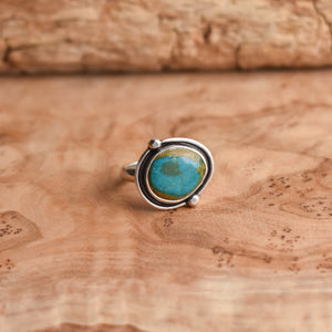 Orbits Ring - Opalina Ring - Opalized Chryssocolla Ring - .925 Sterling Silver - Silversmith