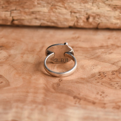 Labradorite Rose Cut Orbits Ring | Sterling Silver