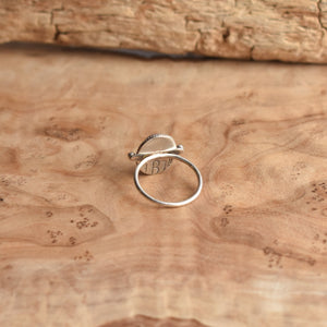 Purple Charoite Delica Ring - Sterling Silver