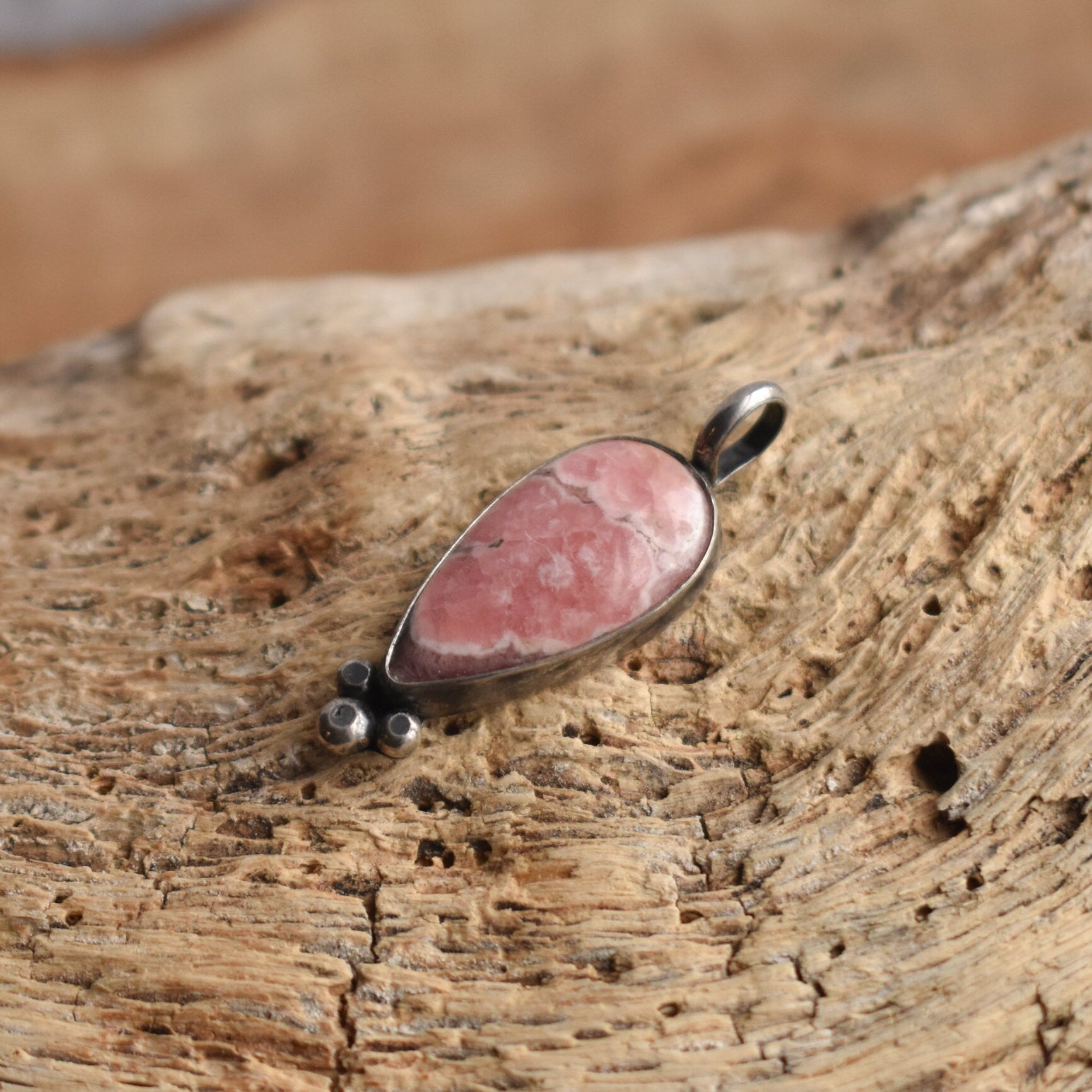 Rhodochrosite Pendant - Sweetheart Pendant - Choose Your Stone - Sterling Silver