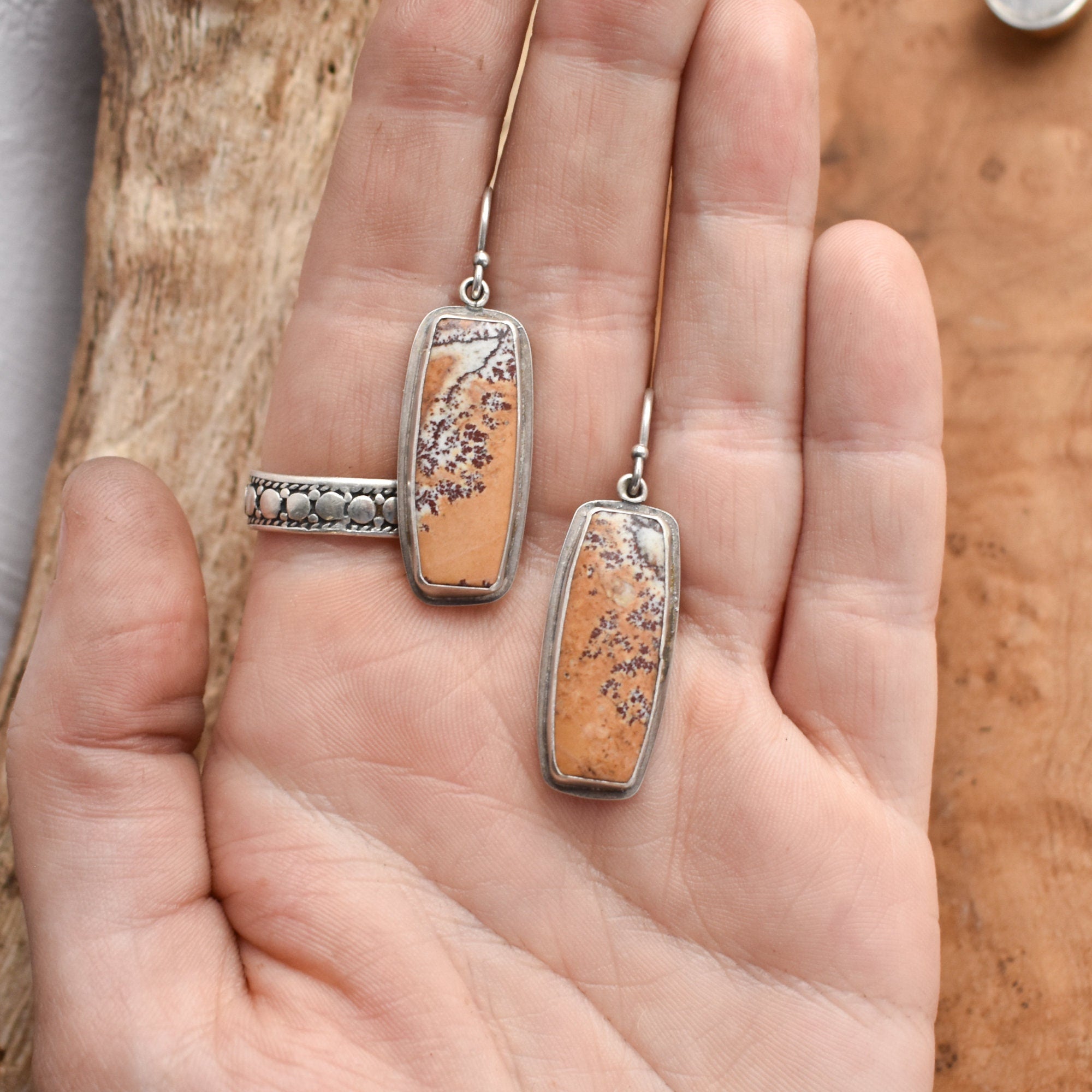 Sonora Jasper Earrings - Choose Your Pair - Earthy Jasper Drop Earrings - Silversmith Earrings