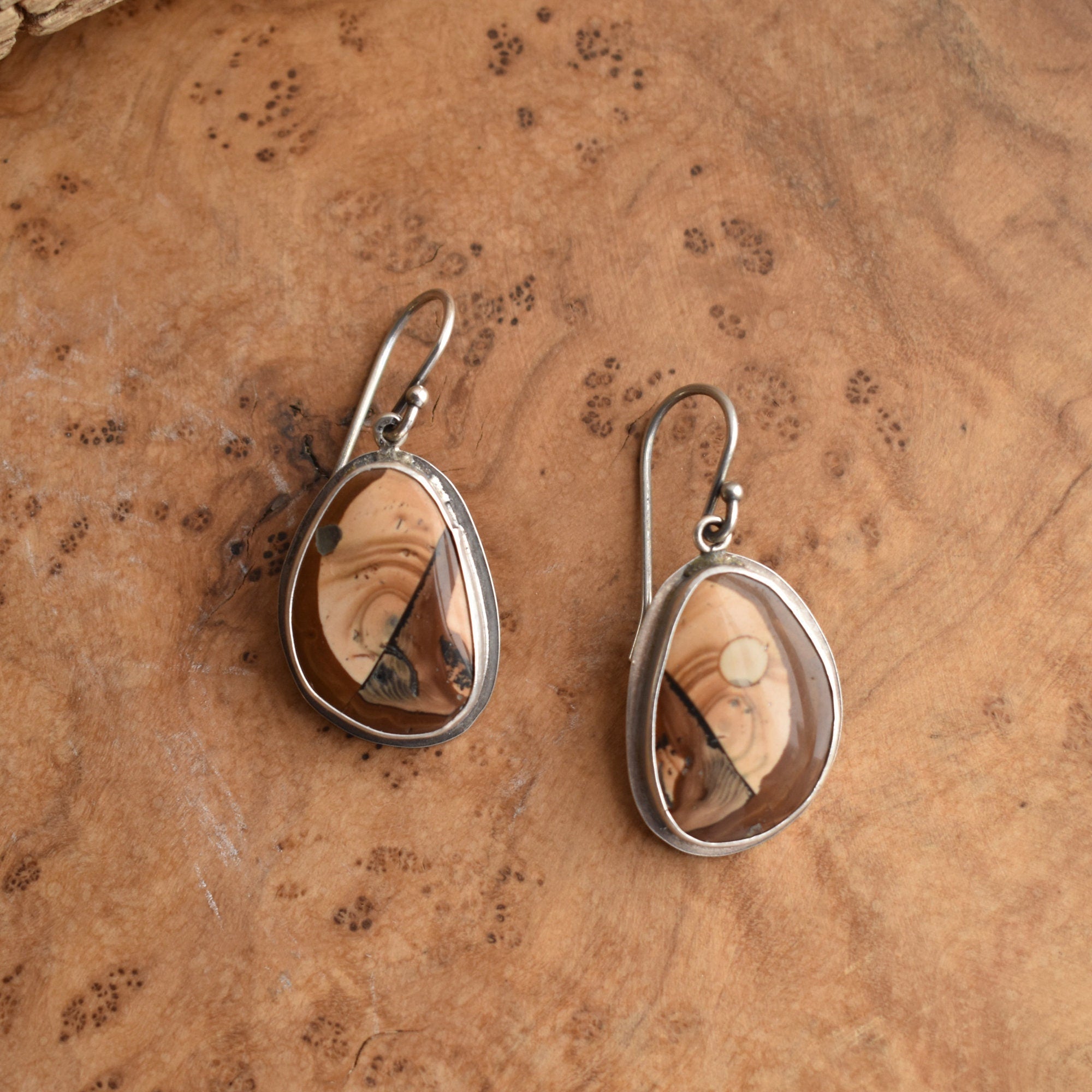 Custom Sahara Jasper Earrings - Choose Your Stones - OOAK Jasper Drop Earrings