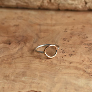 The Balance Ring - Mixed Metal Ring - 14 KT Solid Gold Ring