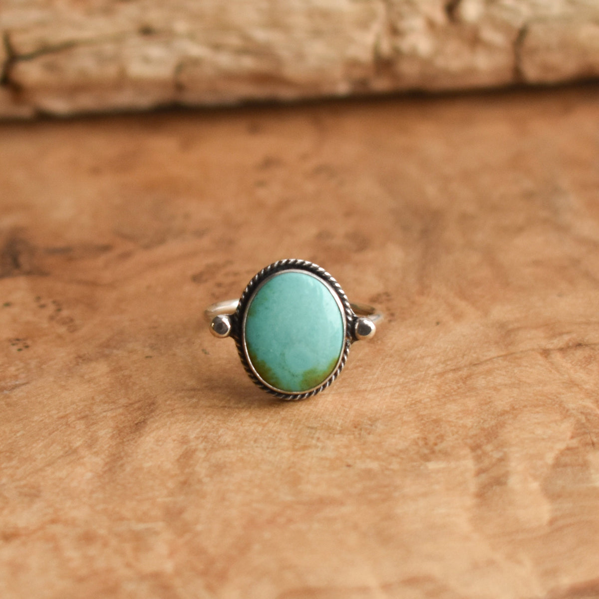 Custom Natural Turquoise Delica Ring -Sterling Silver - Choose Your Stone
